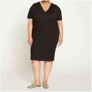 Universal Standard Sz M(18-20) Liquid Jersey Black Dress EUC Plus Size Basics